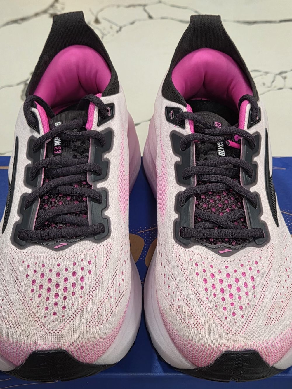Brooks Women's Running Shoes in Pink, Black, White - Picture 4 of 9